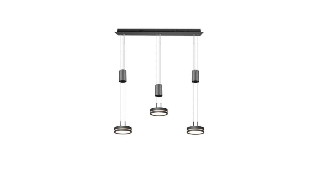 Trio Pendelleuchte ¦ grau ¦ Maße (cm): B: 85 H: 150 T: 14 Lampen & Leuchten > LED-Leuchten > LED-Pendelleuchten - Höffner