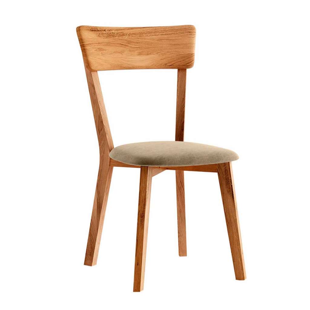 Holz Stuhl Esstisch in Wildeichefarben und Beige modernes Design