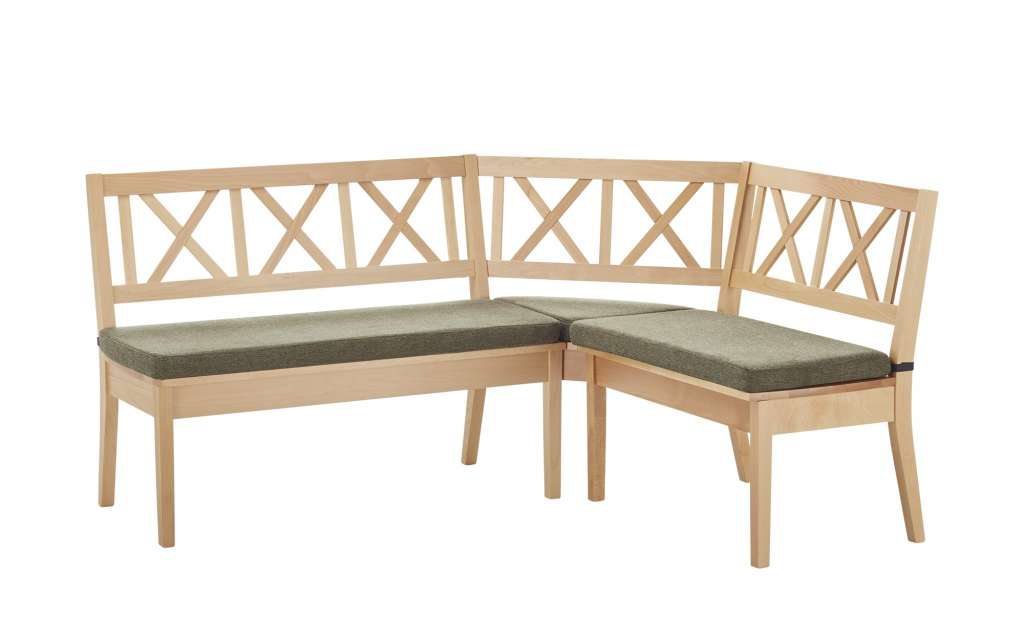 Eckbank  massiv Olivia ¦ grün ¦ Maße (cm): H: 90 Bänke > Eckbänke - Höffner