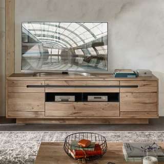 TV Möbel Holzoptik Wildeiche in modernem Design 205 cm breit