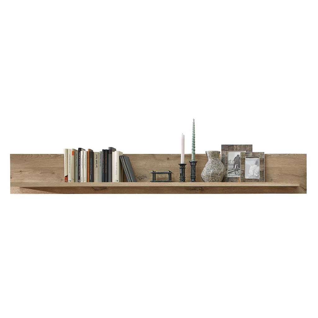 Wohnzimmer Regal hängend in Wildeichefarben 185 cm breit