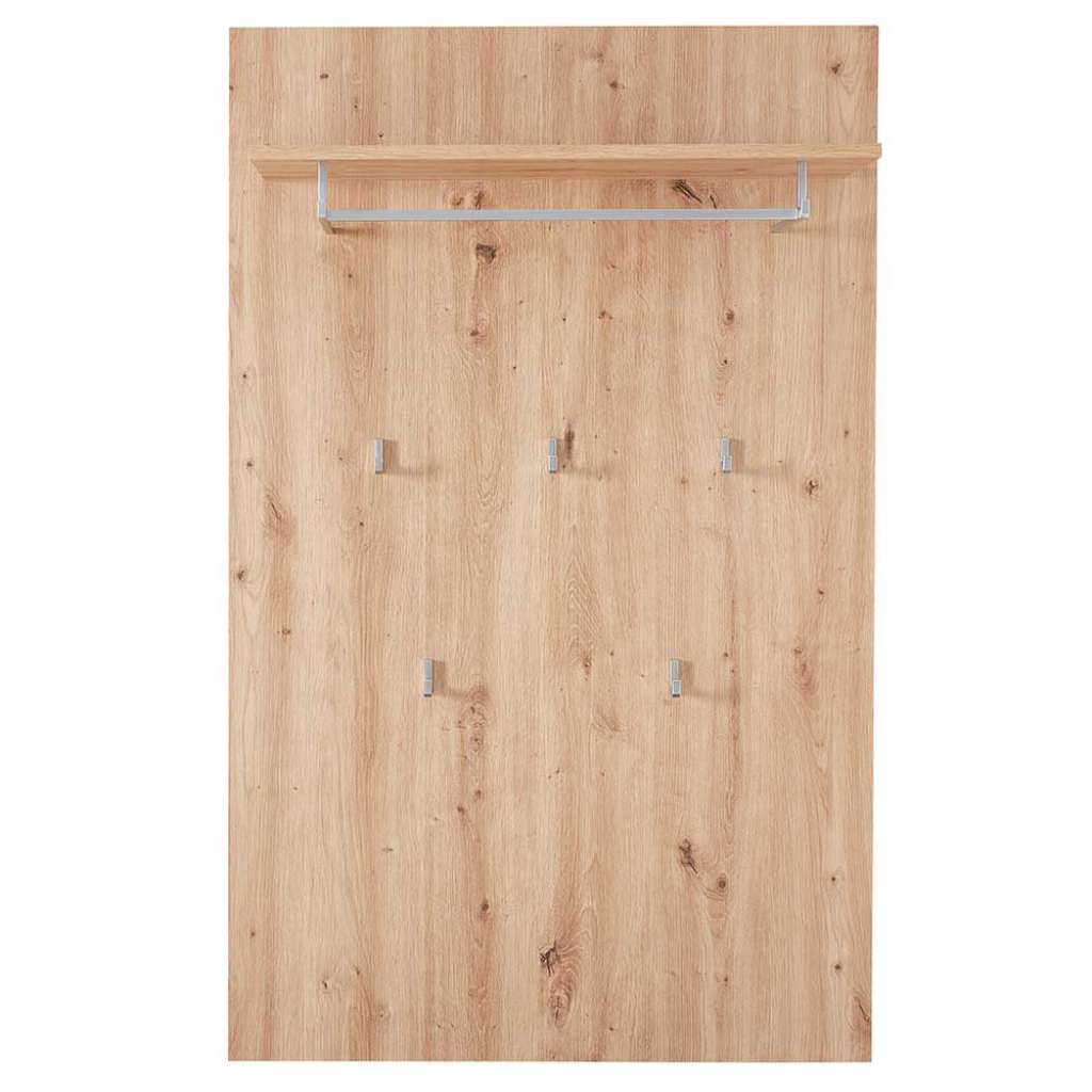 Garderobenpaneel Wildeichefarben in modernem Design 135 cm hoch