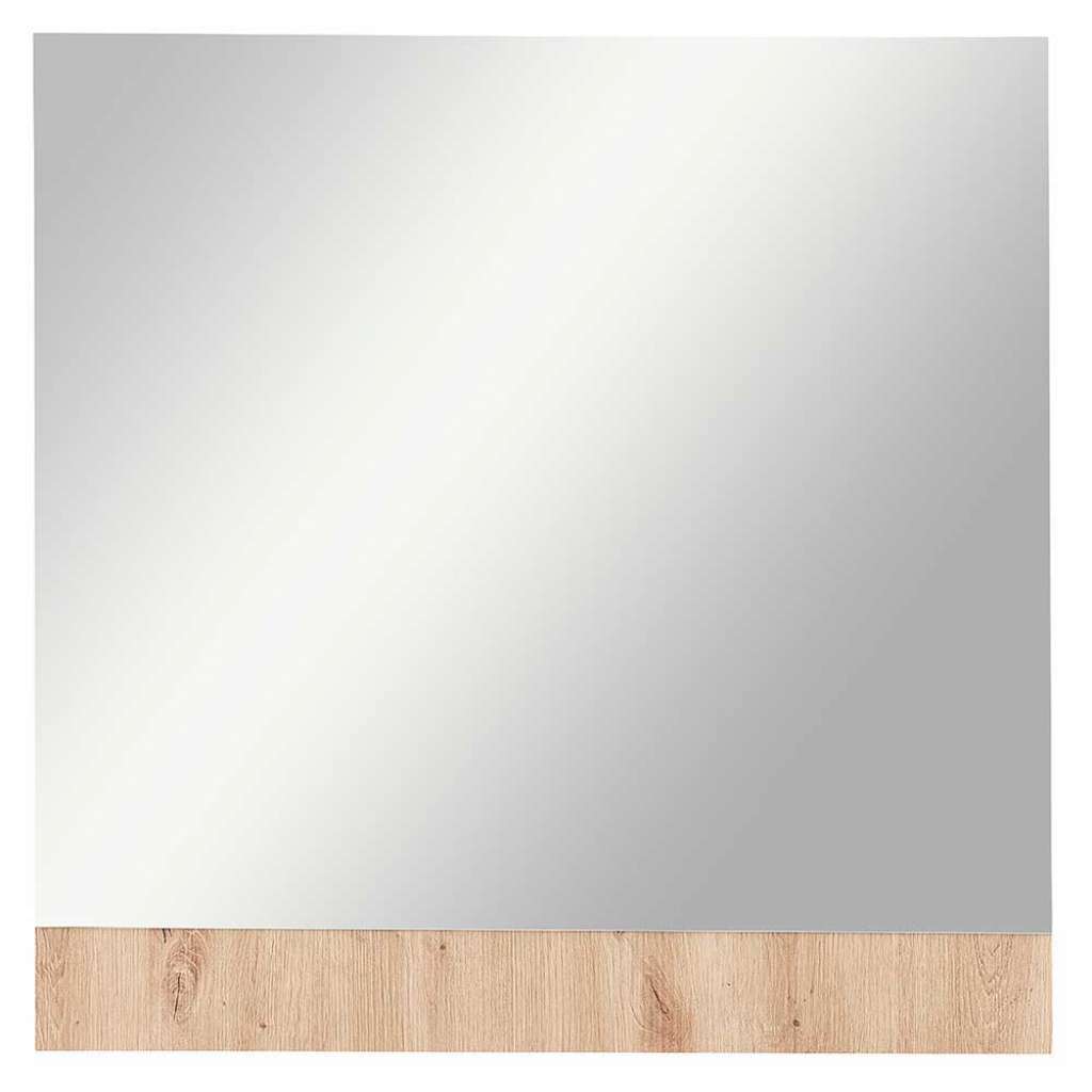 Wandspiegel modern in Wildeichefarben 84 cm hoch - 84 cm breit