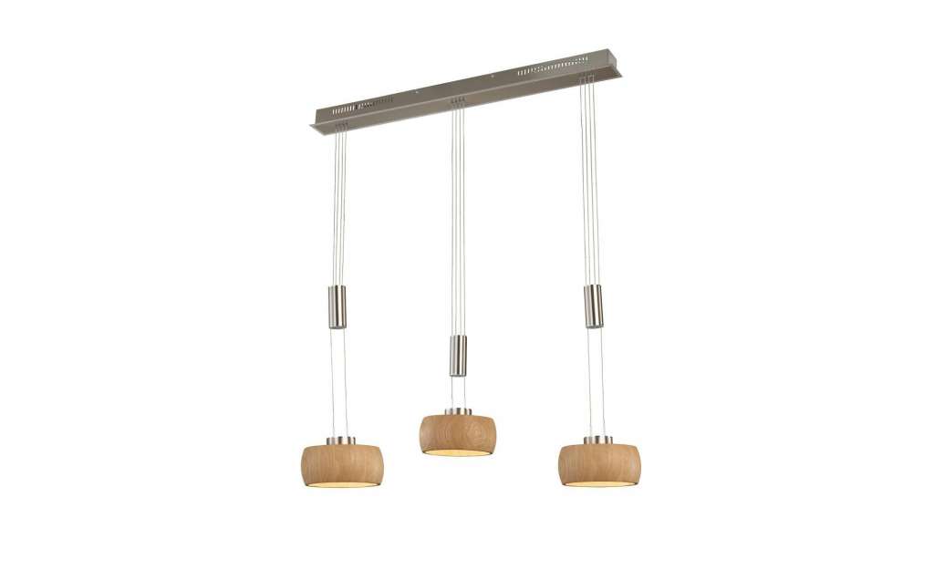 Fischer-Honsel Pendelleuchte ¦ silber ¦ Holz, Metall ¦ Maße (cm): B: 100 H: 160 T: 21 Lampen & Leuchten > LED-Leuchten > LED-Pendelleuchten - Höffner