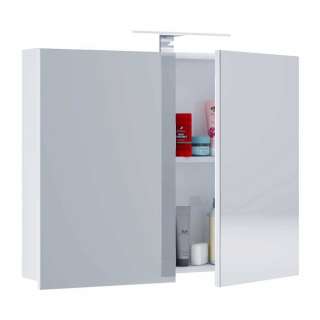 Badspiegelschrank günstig weiss in modernem Design 60 cm hoch