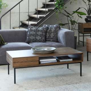 Wohnzimmer Tisch Eiche Rauchfarben in modernem Design 120 cm breit