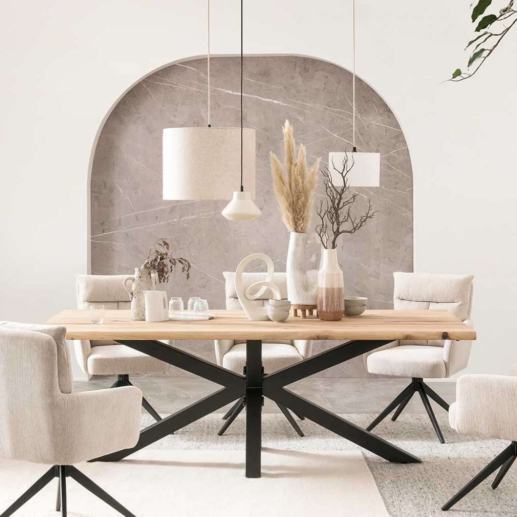 Großer Esszimmertisch im Industry und Loft Stil Spider Gestell