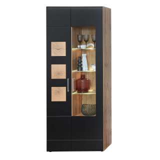 Wohnzimmer Schrank Vitrine in modernem Design LED Beleuchtung