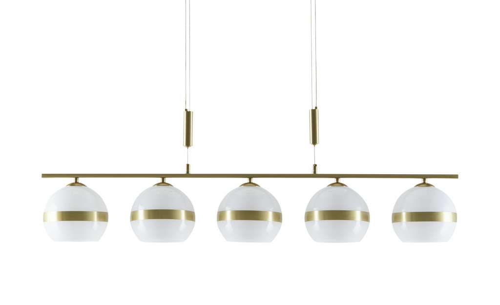 KHG Pendelleuchte ¦ gold ¦ Maße (cm): B: 95 H: 150 T: 15 Lampen & Leuchten > LED-Leuchten > LED-Pendelleuchten - Höffner