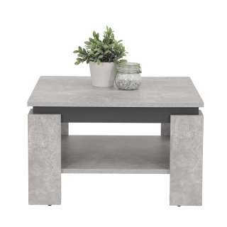 Beistelltisch Sofa modern in Beton Grau und Anthrazit 41 cm hoch