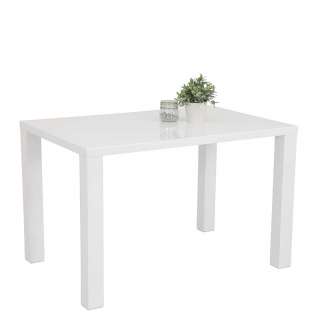 Weißer Hochglanz Tisch in modernem Design 76 cm hoch 80 cm tief