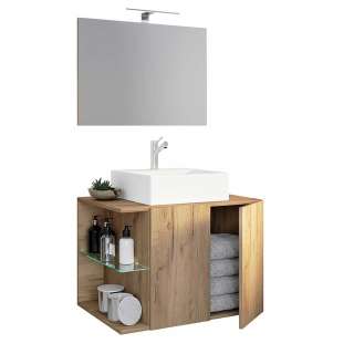 Badmöbelset mit Waschbecken in modernem Design die Wandmontage (zweiteilig)