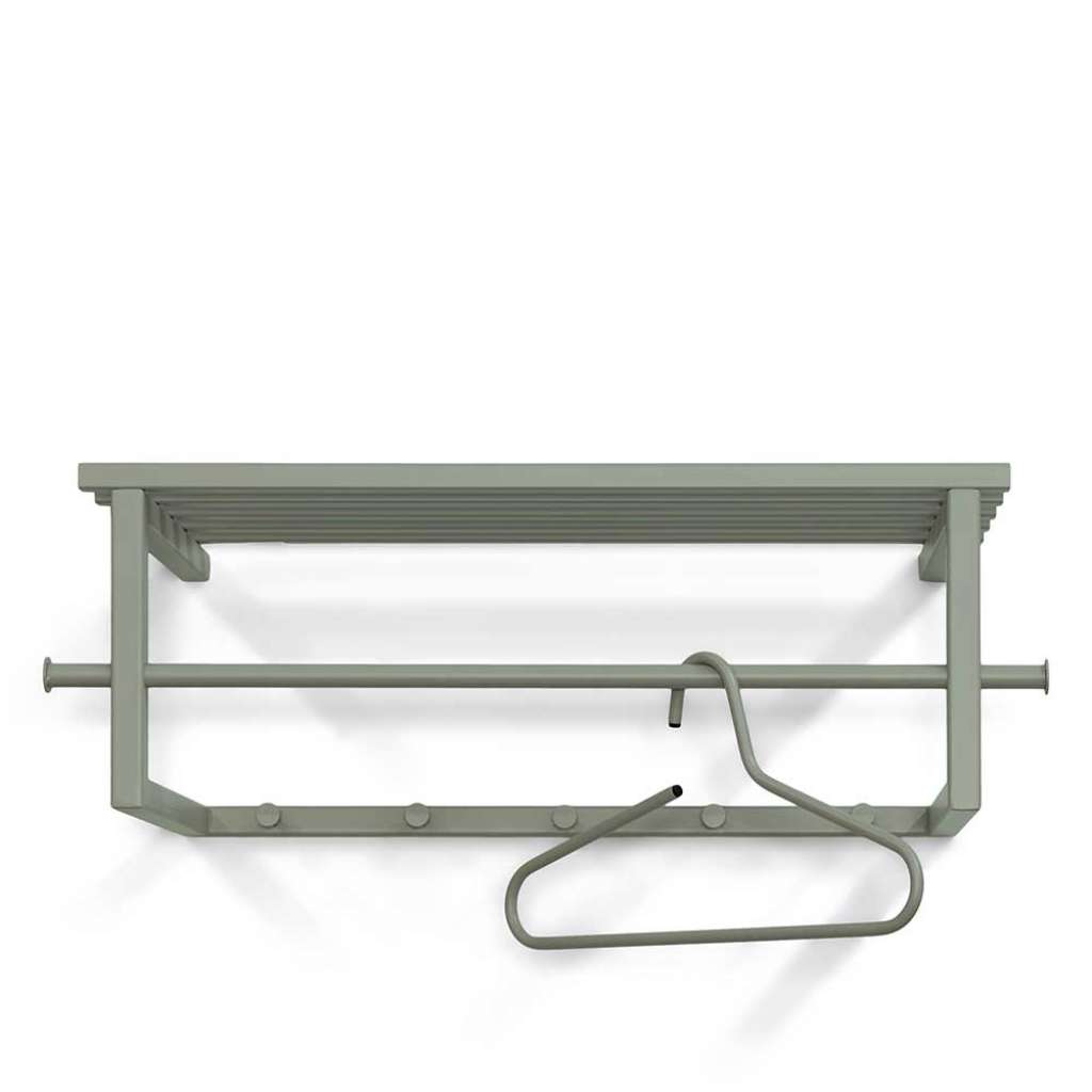 Garderobe Metall Graugrün in modernem Design 5 Kleiderhaken