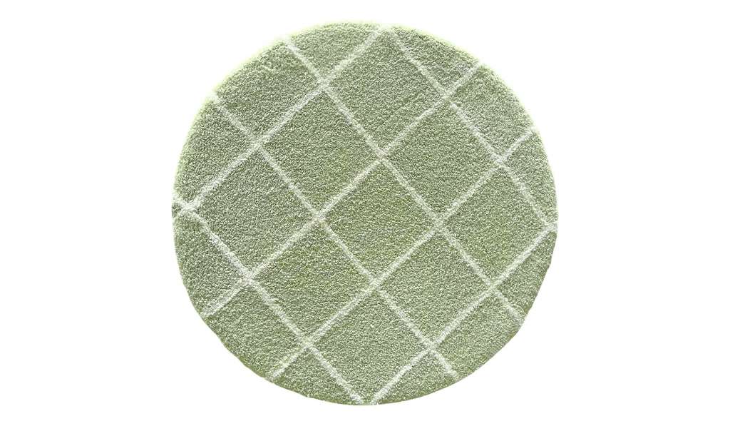 HOME STORY Tuft-Teppich  Mesh ¦ grün ¦ Synthethische Fasern ¦ Maße (cm): H: 2,3  Ø: 80 Teppiche > Wohnteppiche - Höffner