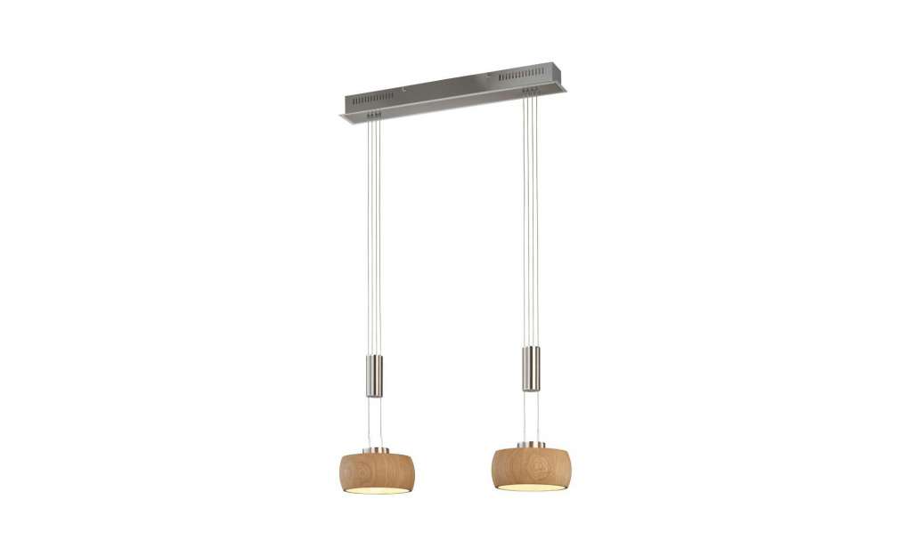 Fischer-Honsel Pendelleuchte ¦ silber ¦ Holz, Metall ¦ Maße (cm): B: 65 H: 160 T: 21 Lampen & Leuchten > LED-Leuchten > LED-Pendelleuchten - Höffner