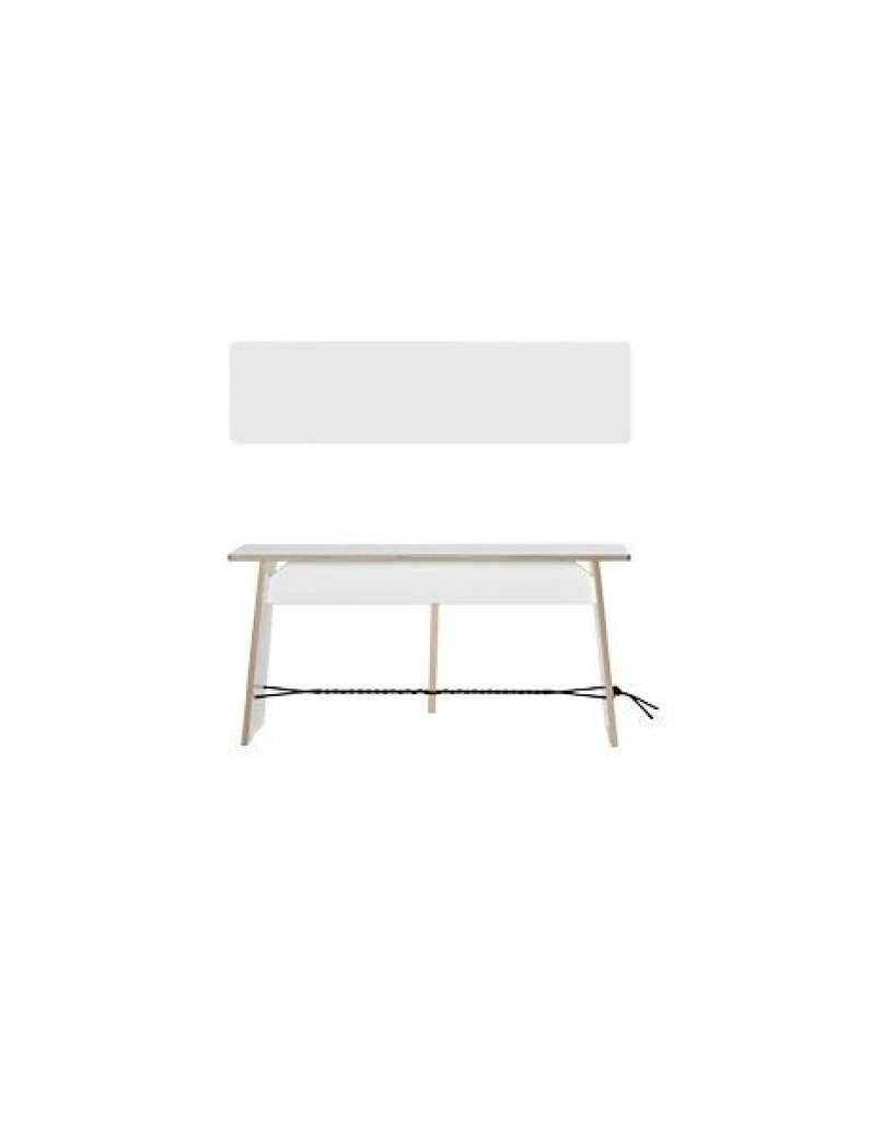 Moormann - Langer Max - S - schwarzes Seil - Laminat weiß seidenmatt - indoor