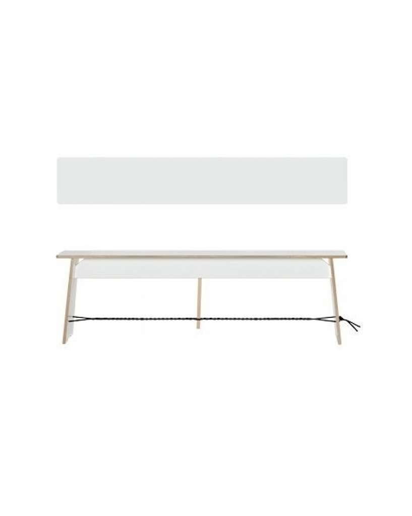 Moormann - Langer Max - M - schwarzes Seil - Laminat weiß seidenmatt - indoor