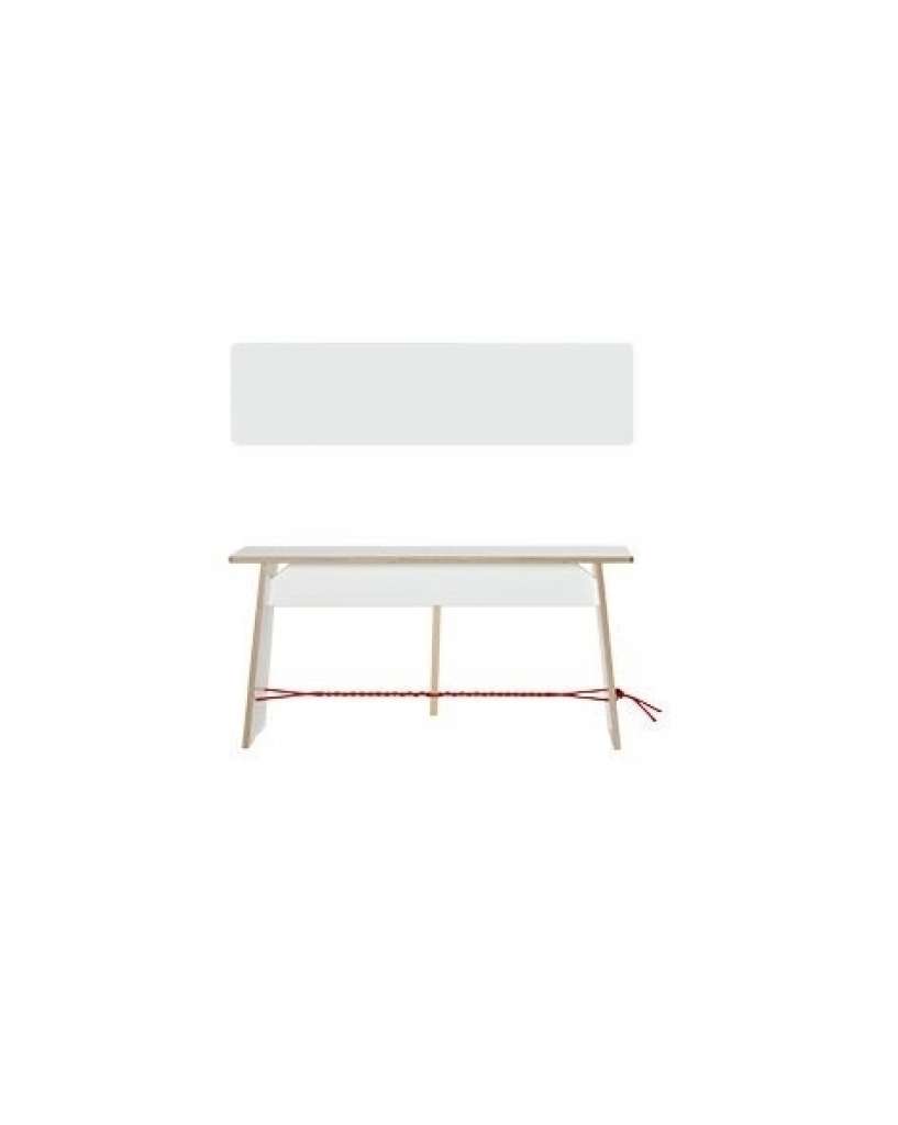 Moormann - Langer Max - S - rotes Seil - Laminat weiß seidenmatt - indoor