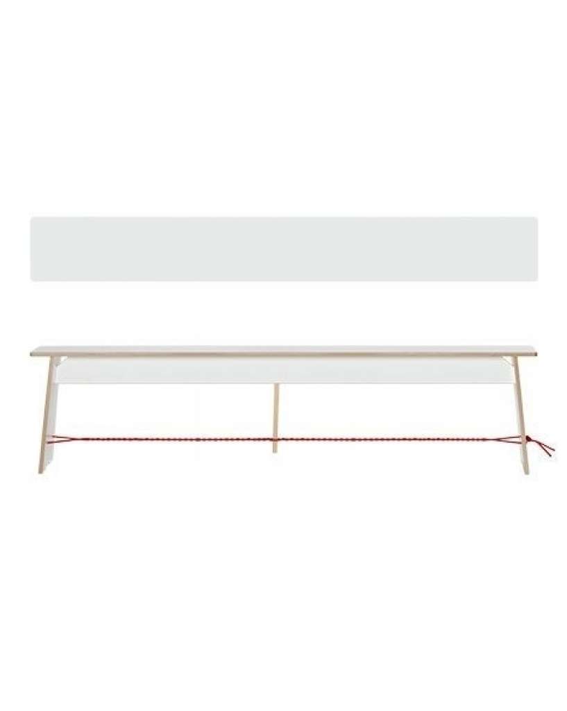 Moormann - Langer Max - L - rotes Seil - Laminat weiß seidenmatt - indoor