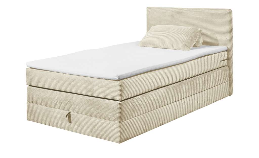 Boxspringbett  Lumb ¦ creme ¦ Maße (cm): B: 141 H: 107 T: 209 Betten > Boxspringbetten > Boxspringbetten 140x200 - Höffner