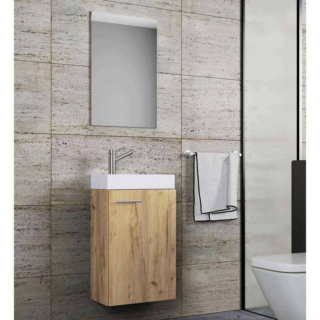 Gäste WC Möbel hängend 41 cm breit 22 cm tief (zweiteilig)