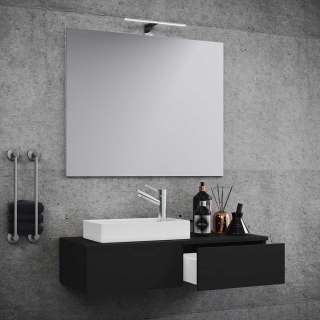 Waschplatz Set modernes Design in Schwarz die Wandmontage (zweiteilig)