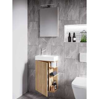 Waschplatz Set Gästetoilette in Sonoma-Eiche 40 cm breit (zweiteilig)