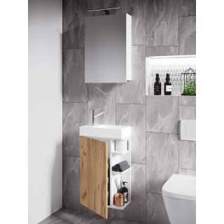 Waschplatz Set Gäste WC 40 cm breit die Wandmontage (zweiteilig)