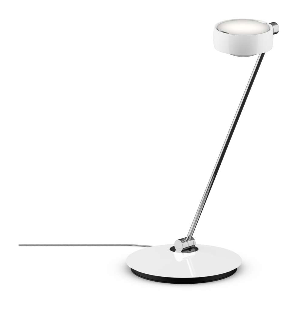 Occhio - Sento Tavolo 1 LED Tischleuchte - weiß glanz - 80 cm - Diffusor - indoor