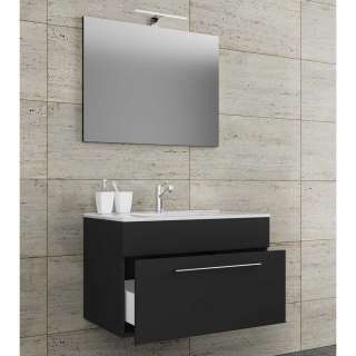 Badezimmermöbel schwarz in modernem Design die Wandmontage (zweiteilig)