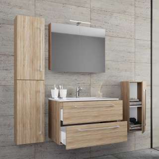 Badezimmerset Sonoma Eiche in modernem Design die Wandmontage (vierteilig)