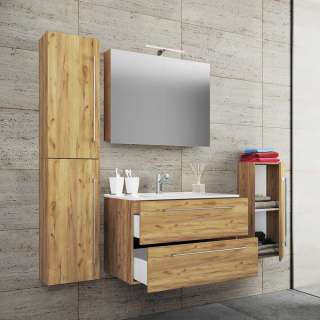 Badezimmermöbelset 4-teilig für die Wandmontage 46 cm tief (vierteilig)