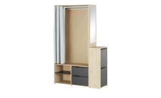 Kompaktgarderobe  Trevisago ¦ holzfarben ¦ Maße (cm): B: 128 H: 197,5 T: 40,25 Garderoben & Kleiderstangen > Garderoben - Höffner