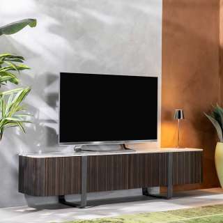 TV Bank Ebenholz Furnier in modernem Design 180 cm breit