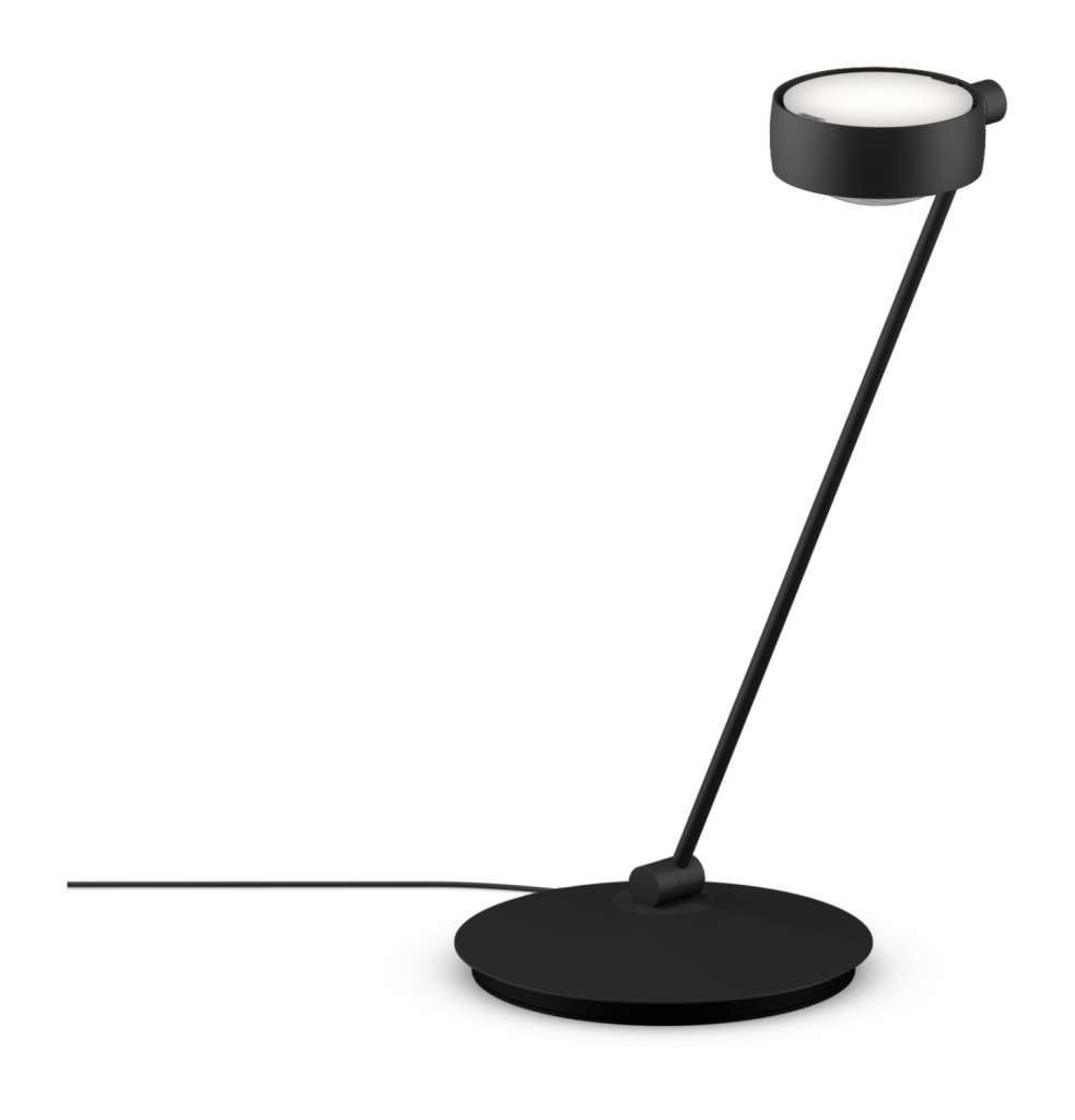 Occhio - Sento Tavolo 1 LED Tischleuchte - mattschwarz - 80 cm - Linse - indoor