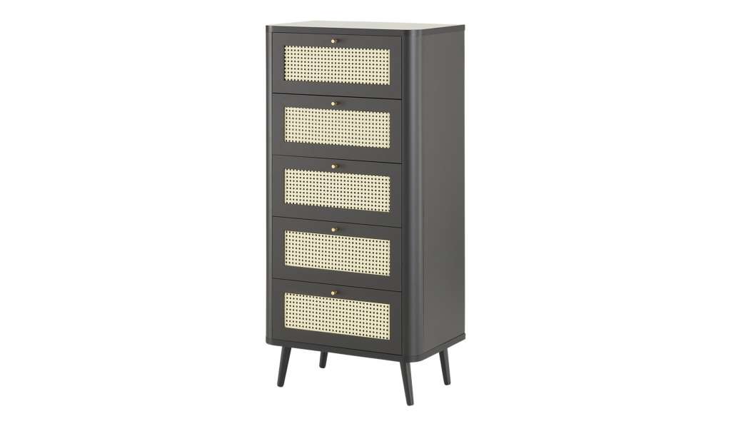 Roomers Kommode  Vienna Premium ¦ schwarz ¦ Maße (cm): B: 60 H: 126 T: 40 Kommoden & Sideboards > Kommoden - Höffner