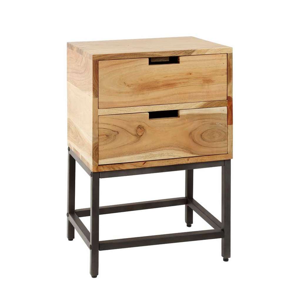 Nachttischkommode für Boxbett im Industry und Loft Stil 60 cm hoch