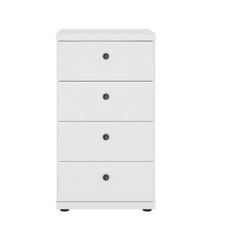 Hochkommode mit Schubladen weißer Landhaus Stil 47 cm breit