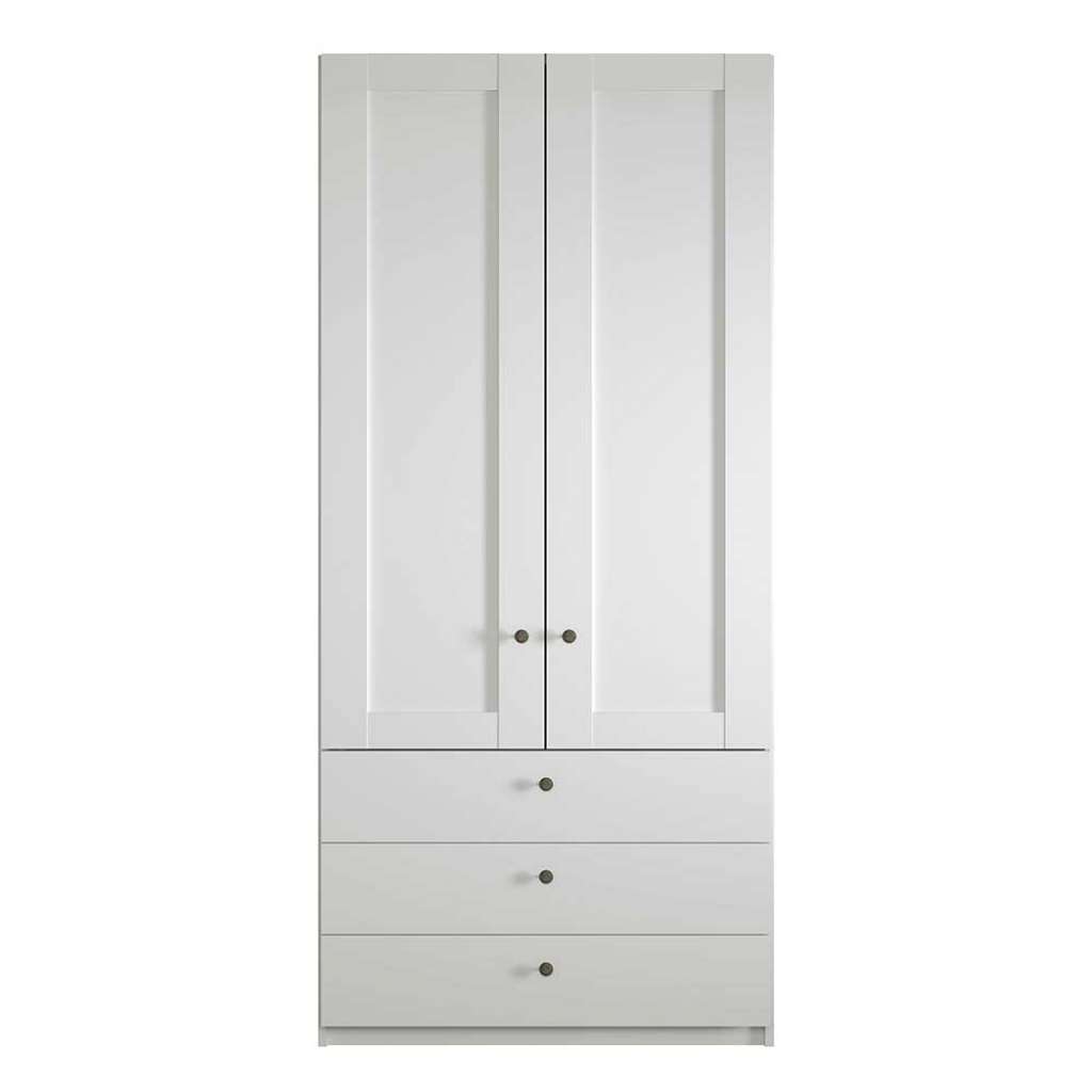 Schrank für Schlafzimmer weiß im Landhausstil 100 cm breit