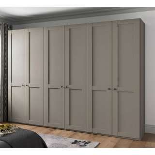 Schlafzimmerschrank in Hellgrau mit 6 Drehtüren modernen Landhausstil