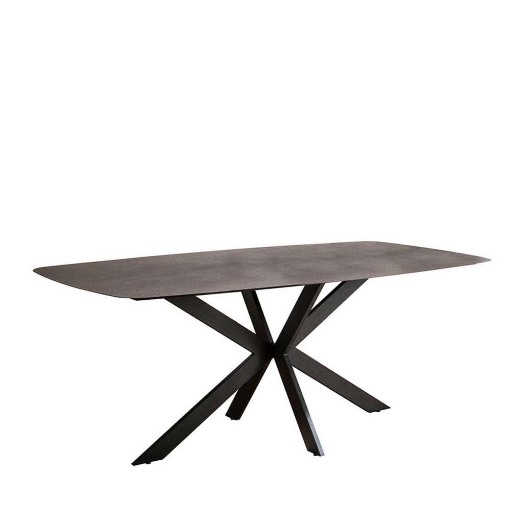 Tisch Keramik und Metall mit Spider Gestell 200 cm breit