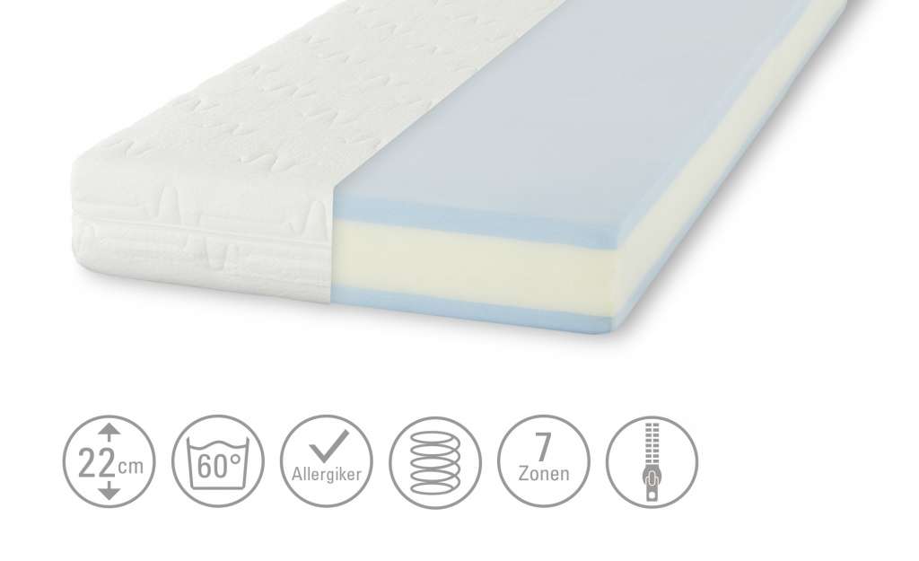 Micro-Taschenfederkernmatratze  Power 1000 ¦ weiß ¦ Maße (cm): B: 80 H: 22 Matratzen & Zubehör > Matratzen-Arten > Federkern-Matratzen - Höffner