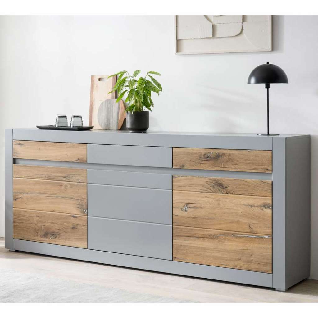 Sideboard modern zweifarbig 217 cm breit - 90 cm hoch Soft Close
