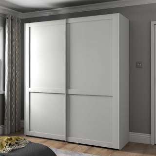 Kleiderschrank weiss Landhaus modern 217 cm hoch Schwebetüren