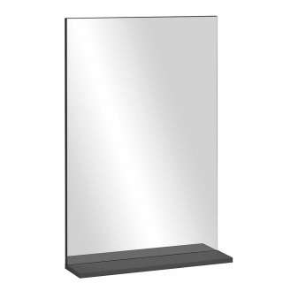 Badezimmer Spiegel mit Ablage in modernem Design Schwarz