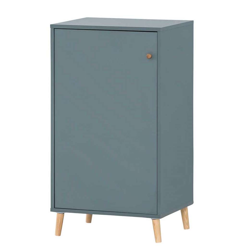 Officeschrank mit Tür in Petrol Eichefarben