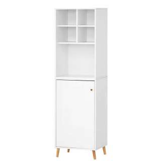 Moderner Officeschrank in Weiß und Eichefarben Made in Germany