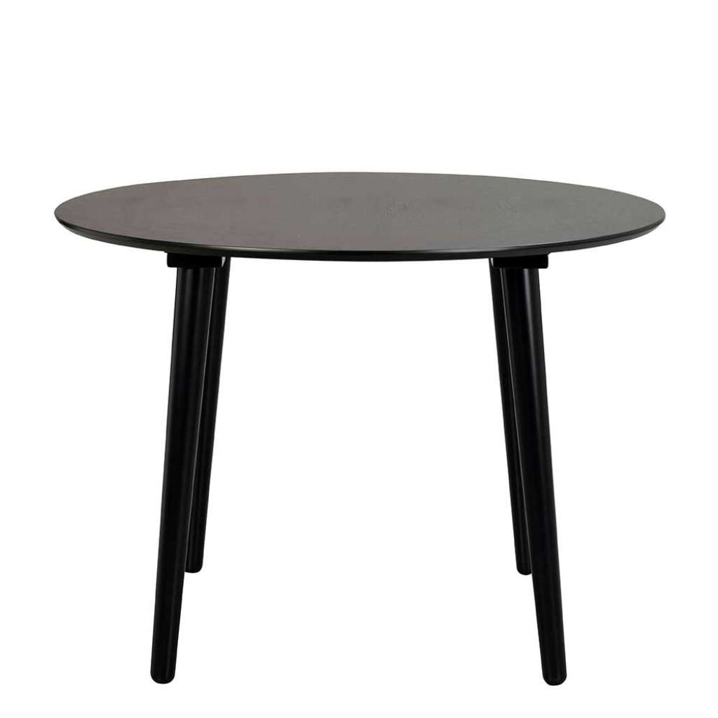 Skandi Küchentisch in Schwarz 106 cm Durchmesser
