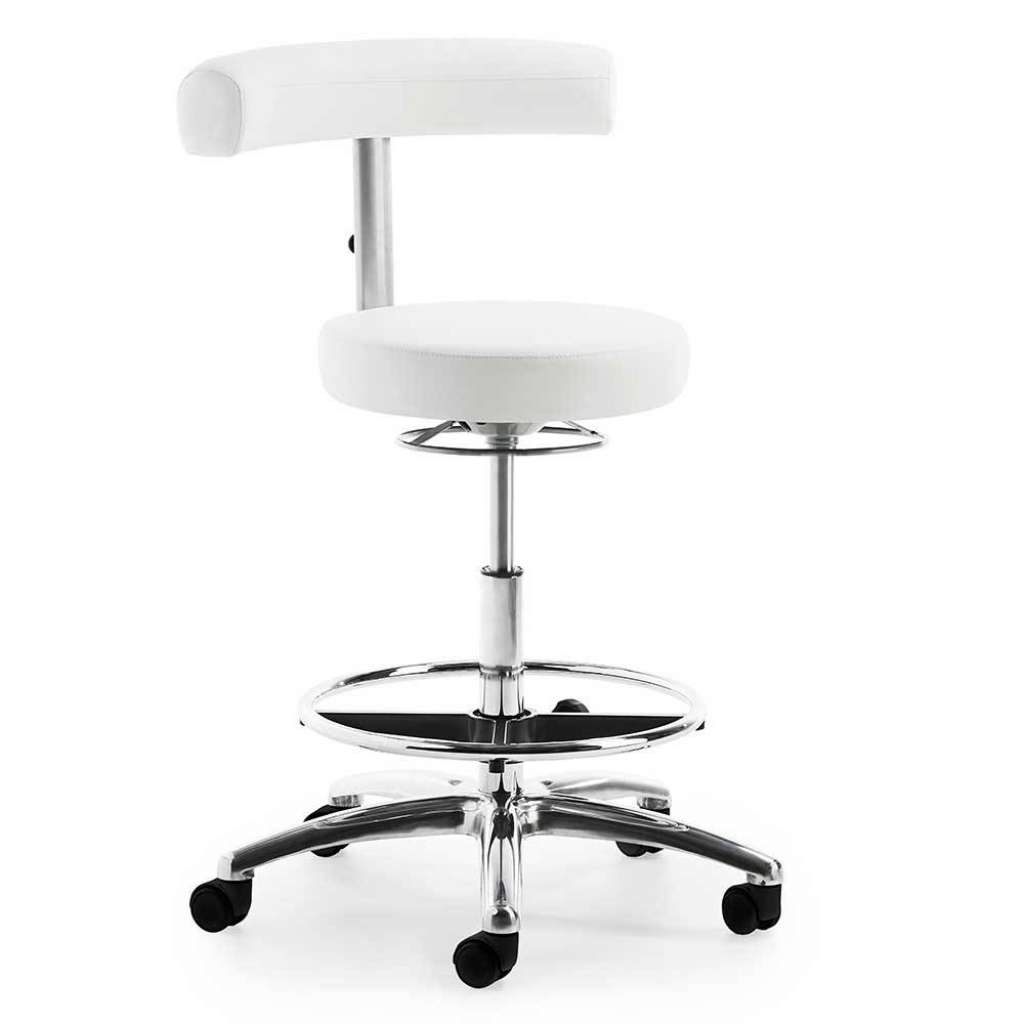 Moderner Drehstuhl durch Gasdruck höhenverstellbar Kunstleder und Metall