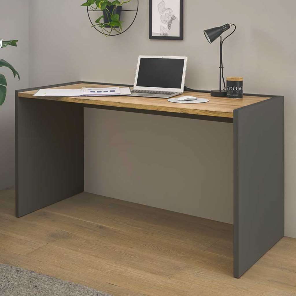 Schreibtisch zweifarbig in modernem Design 143x77x63 cm